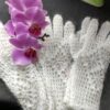 белые ажурные перчатки