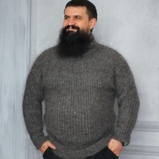мужской свитер из козьего пуха