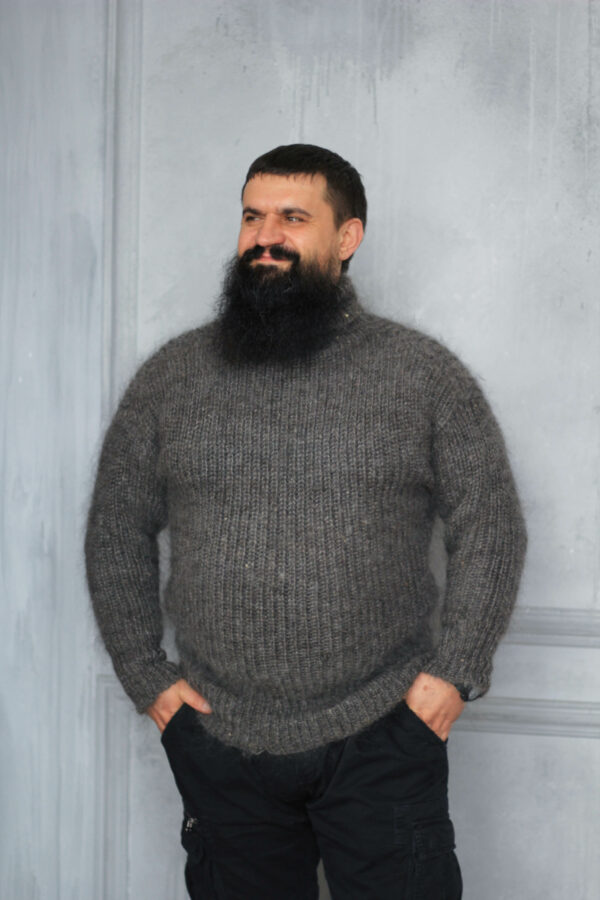 мужской свитер из козьего пуха